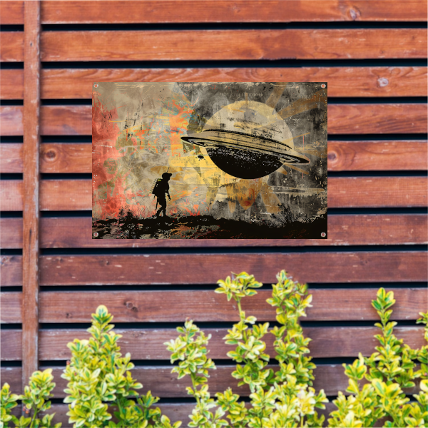 Banksy Astronaut Maan tuinposter