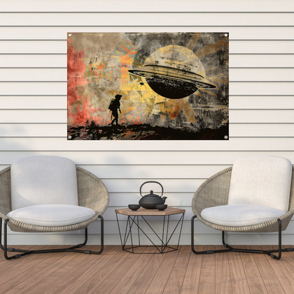 Banksy Astronaut Maan tuinposter