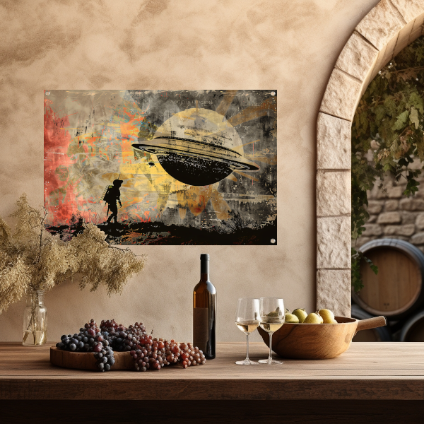 Banksy Astronaut Maan tuinposter