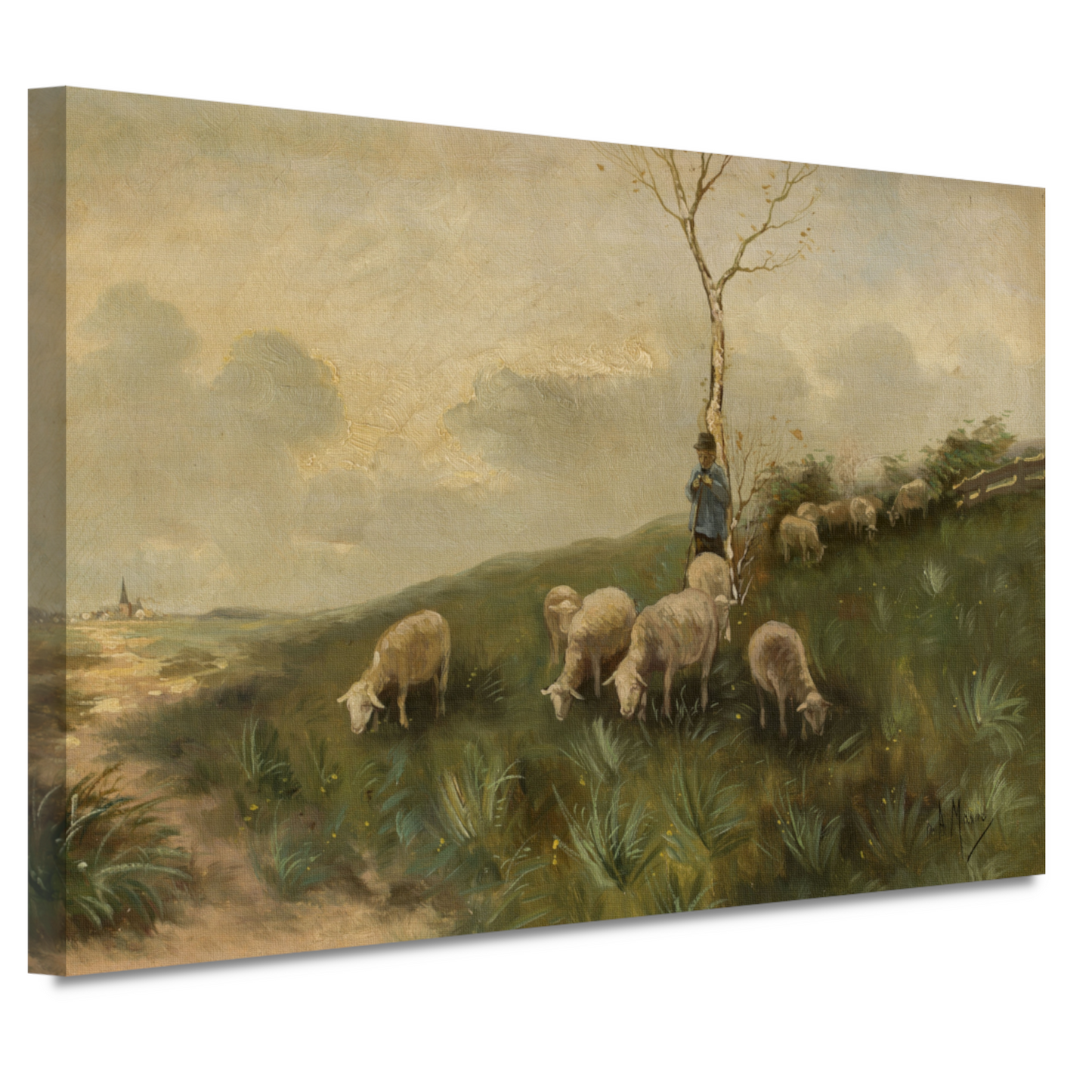 Herder en schapen - Anton Mauve canvas