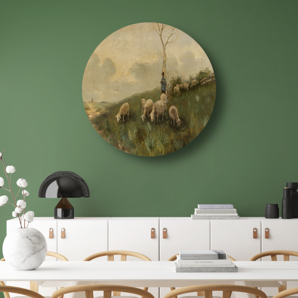 Herder en schapen - Anton Mauve forex muurcirkel