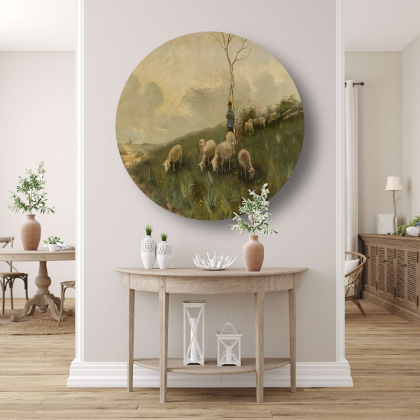 Herder en schapen - Anton Mauve forex muurcirkel