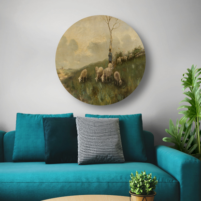 Herder en schapen - Anton Mauve forex muurcirkel