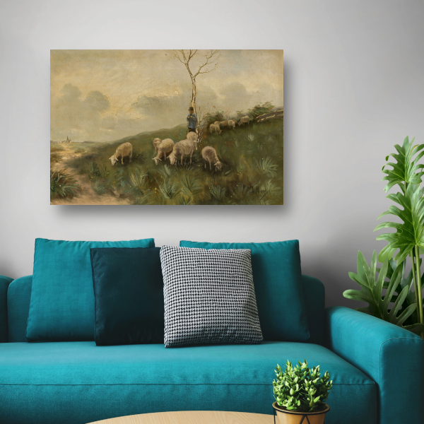 Herder en schapen - Anton Mauve poster
