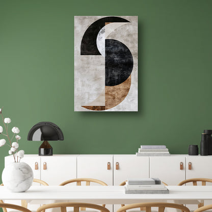 Abstracte compositie met monochrome texturen canvas