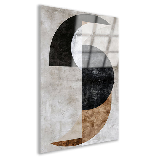 Abstracte compositie met monochrome texturen acrylglas