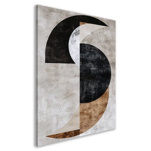 Abstracte compositie met monochrome texturen canvas