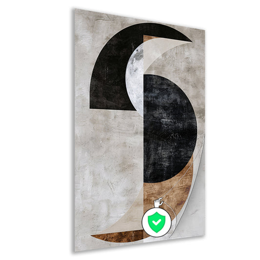 Abstracte compositie met monochrome texturen poster