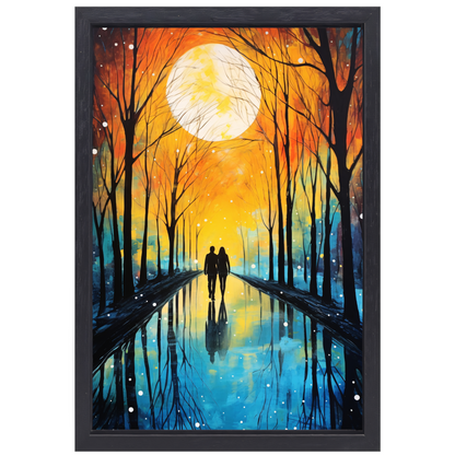 Samen Onder de Volle Maan canvas met baklijst