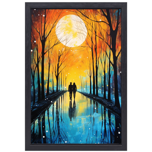 Samen Onder de Volle Maan canvas met baklijst