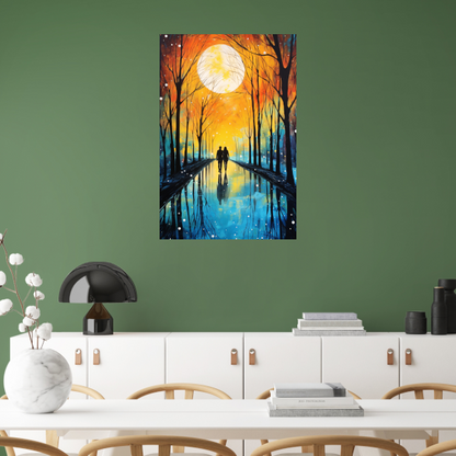 Samen Onder de Volle Maan canvas met baklijst