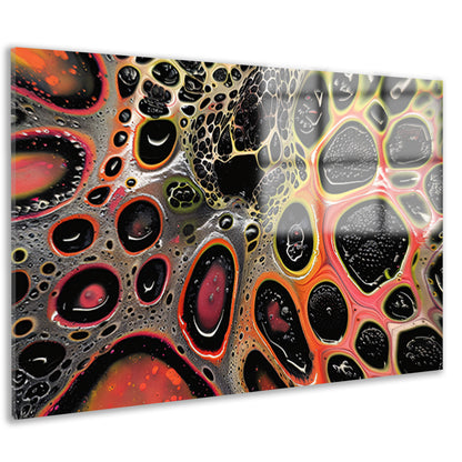 Abstract kleurrijk kunstwerk met dynamische patronen acrylglas