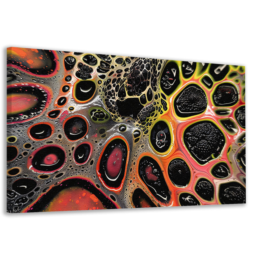Abstract kleurrijk kunstwerk met dynamische patronen canvas