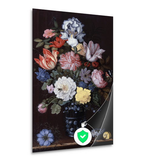Bloemenstilleven met schelpen - Balthasar van der Ast poster