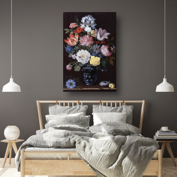 Bloemenstilleven met schelpen - Balthasar van der Ast poster