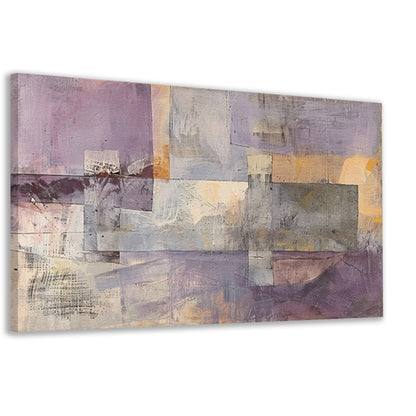 Moderne abstracte skyline met paarse tinten canvas