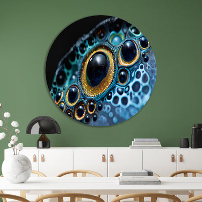 Kleurrijk abstract oog met patronen forex muurcirkel