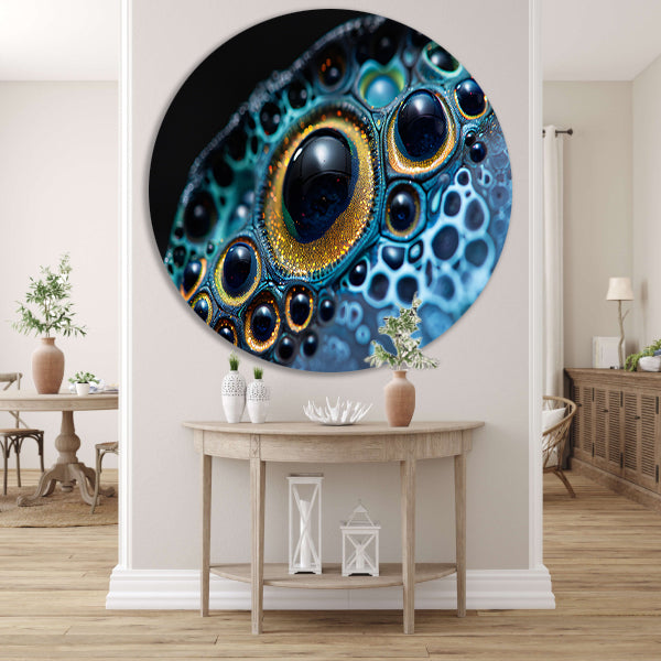 Kleurrijk abstract oog met patronen forex muurcirkel