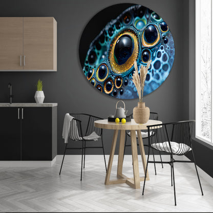Kleurrijk abstract oog met patronen forex muurcirkel