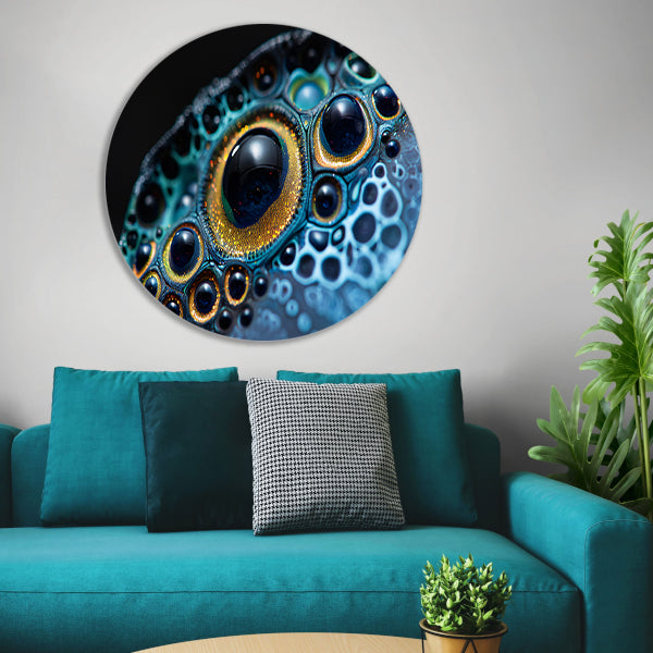 Kleurrijk abstract oog met patronen forex muurcirkel