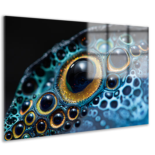 Kleurrijk abstract oog met patronen acrylglas