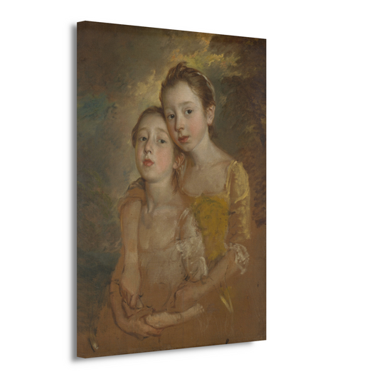 De dochters van de schilder met een kat - Thomas Gainsborough canvas