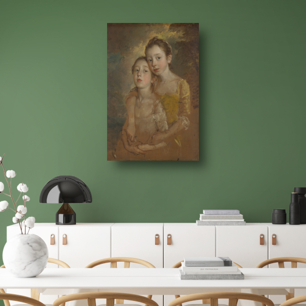 De dochters van de schilder met een kat - Thomas Gainsborough poster