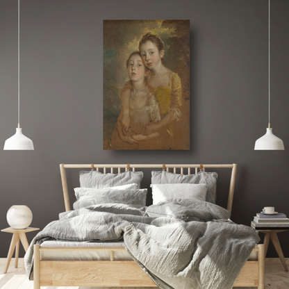 De dochters van de schilder met een kat - Thomas Gainsborough poster