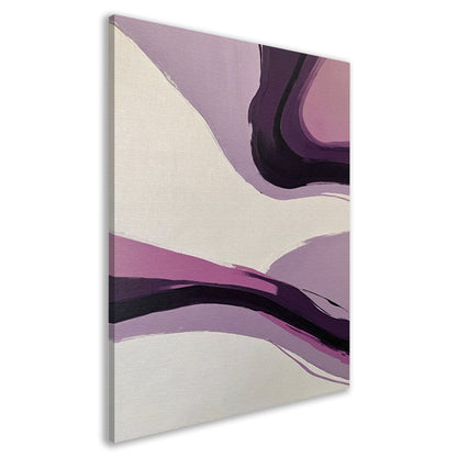 Abstracte Paarse Golven op Minimalistisch Canvas canvas