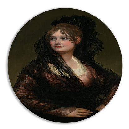 Portret van Doña Isabel Cobos de Porcel - Francisco Goya aluminium muurcirkel