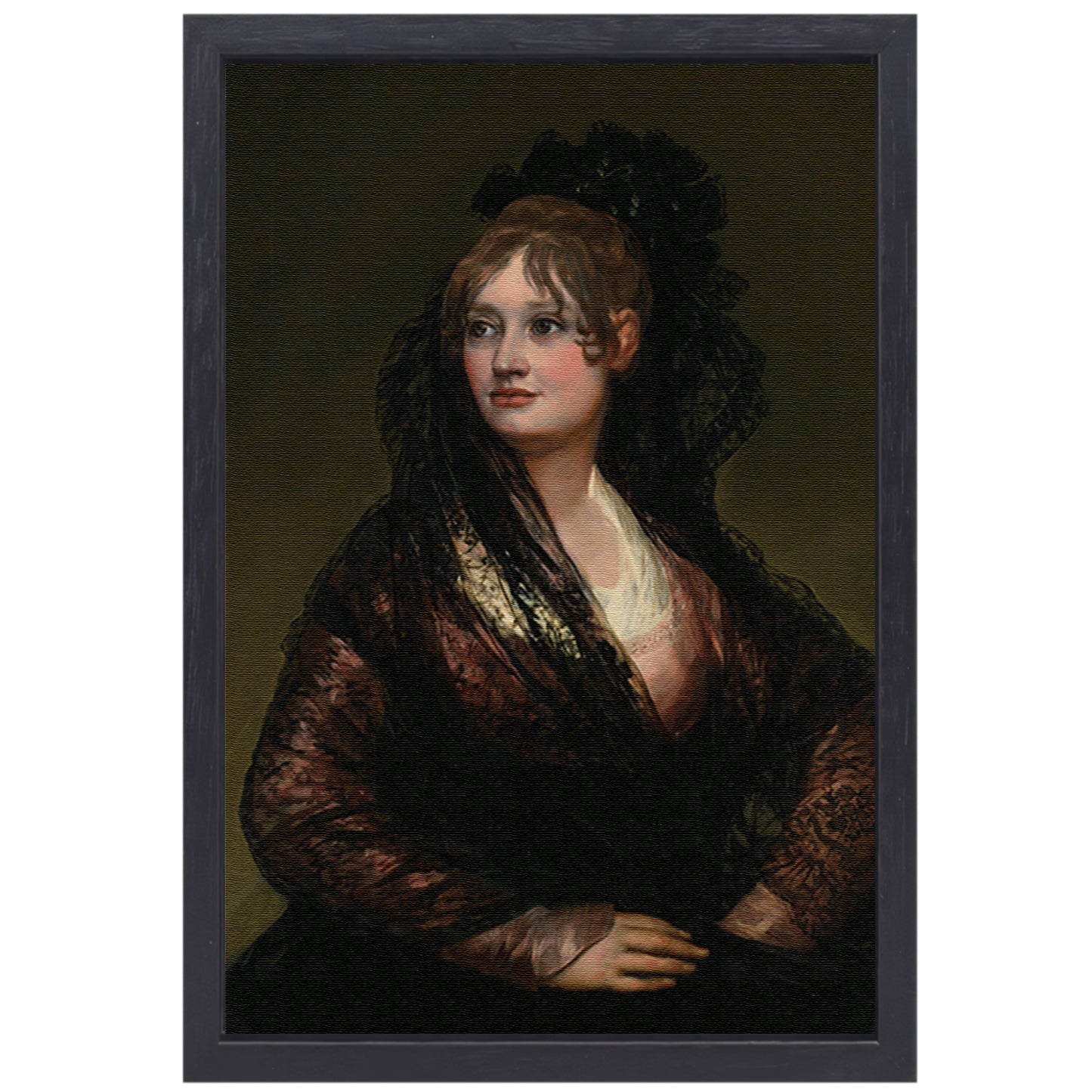Portret van Doña Isabel Cobos de Porcel - Francisco Goya canvas met baklijst