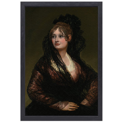 Portret van Doña Isabel Cobos de Porcel - Francisco Goya canvas met baklijst