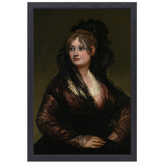 Portret van Doña Isabel Cobos de Porcel - Francisco Goya canvas met baklijst