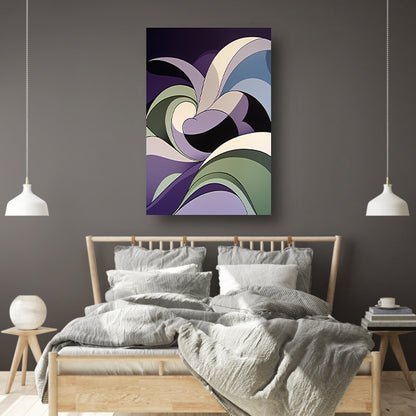 Abstracte kleurrijke vormen in moderne kunst acrylglas