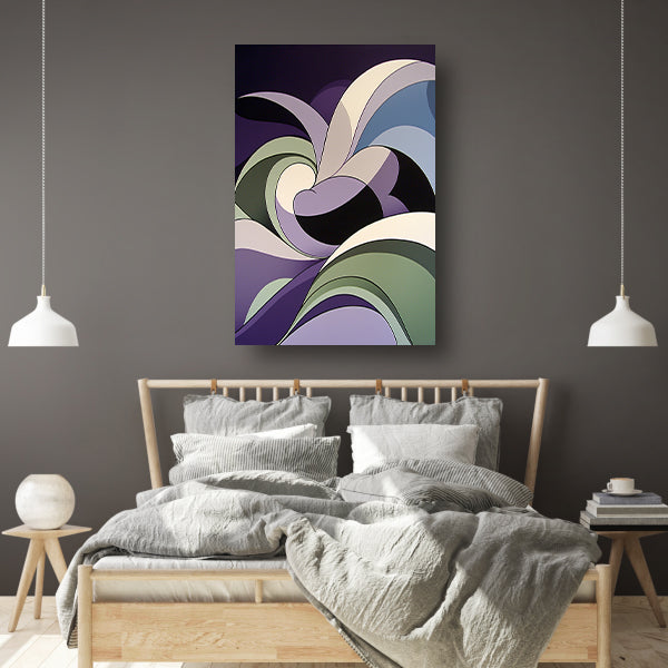 Abstracte kleurrijke vormen in moderne kunst poster