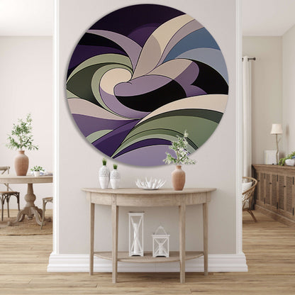 Abstracte kleurrijke vormen in moderne kunst aluminium muurcirkel