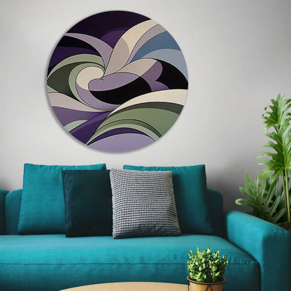Abstracte kleurrijke vormen in moderne kunst aluminium muurcirkel