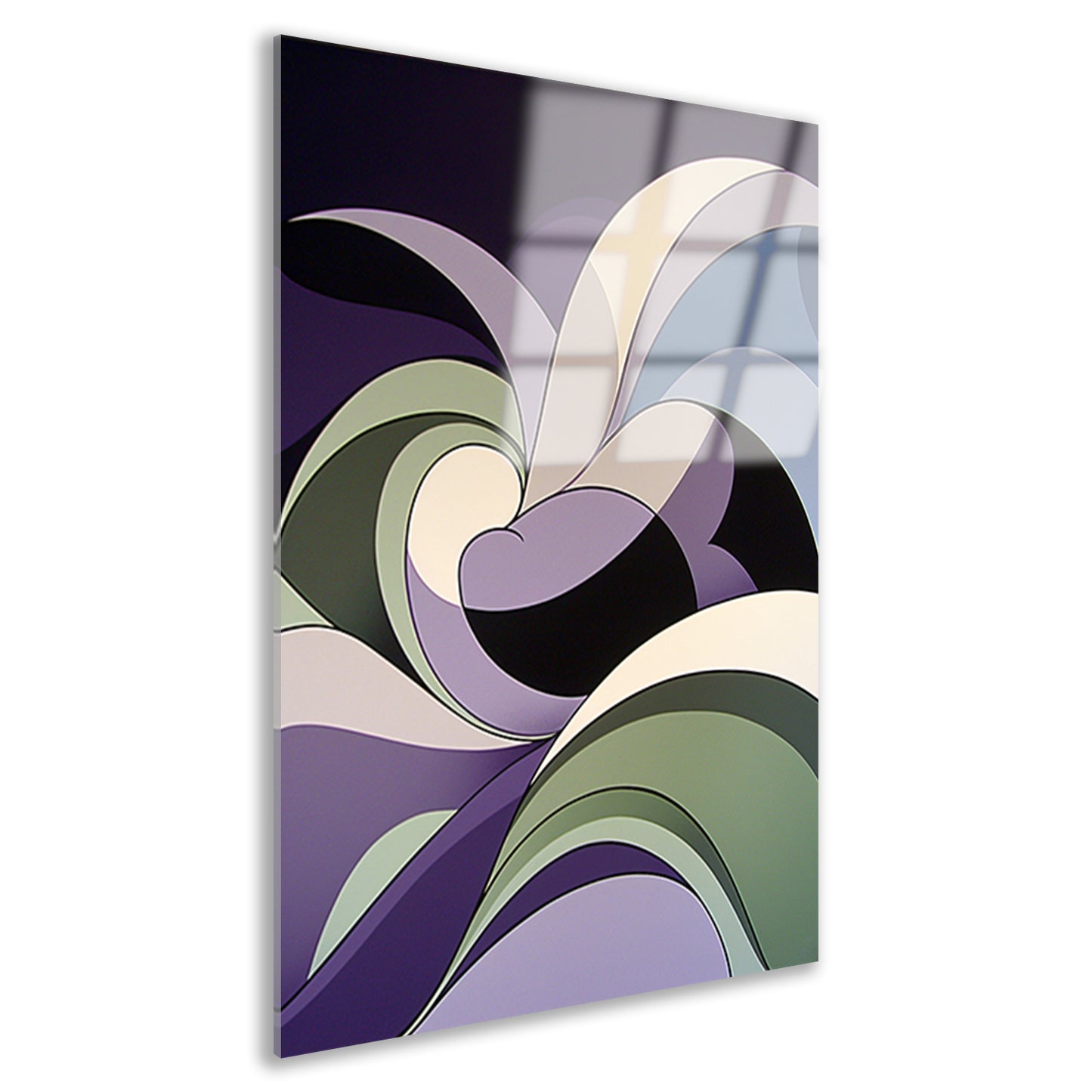 Abstracte kleurrijke vormen in moderne kunst acrylglas