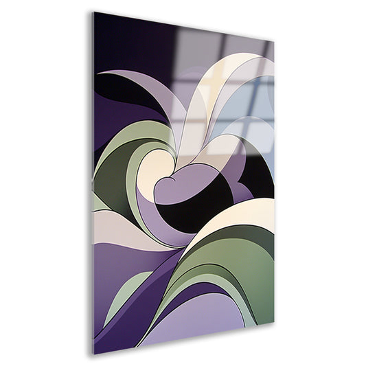 Abstracte kleurrijke vormen in moderne kunst acrylglas