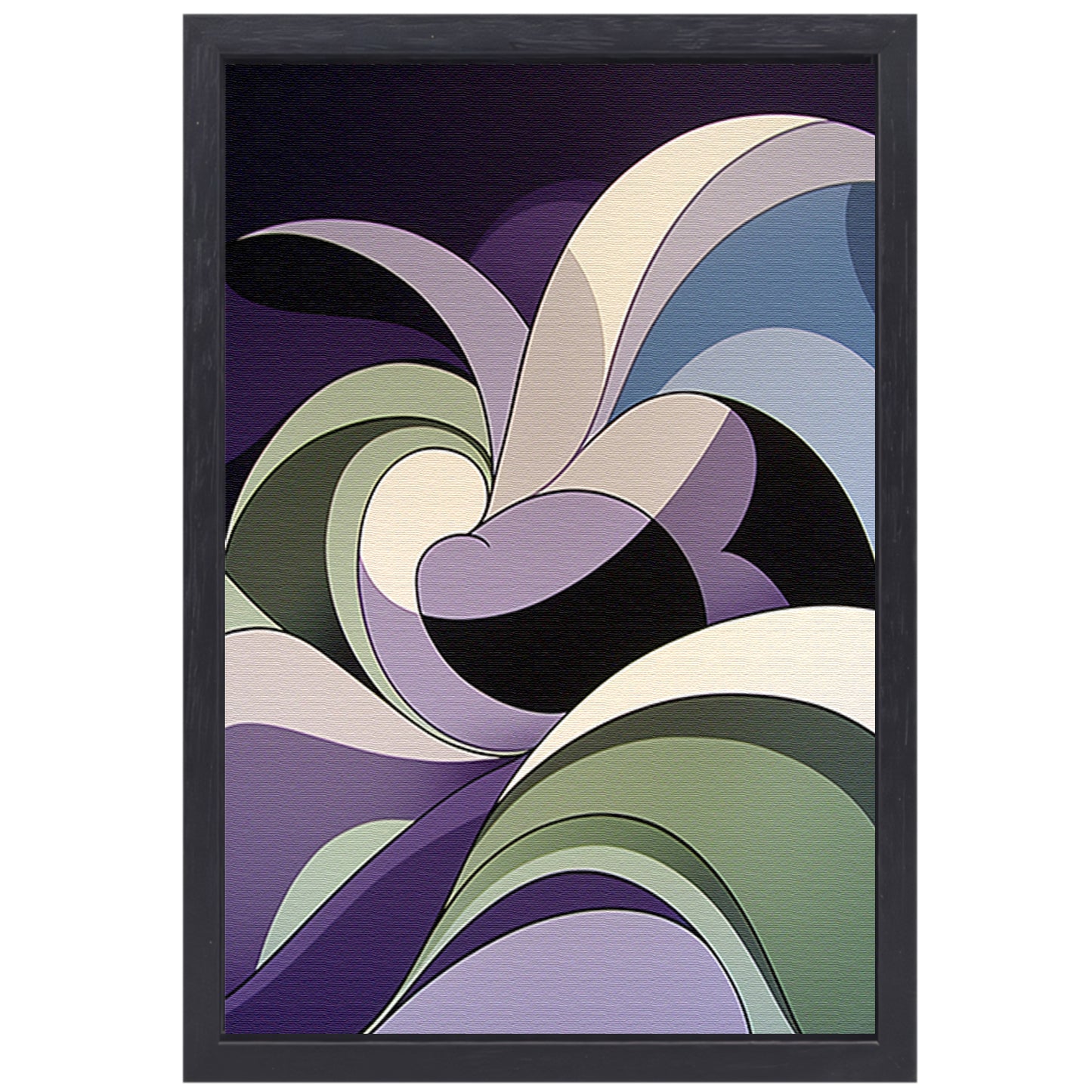 Abstracte kleurrijke vormen in moderne kunst canvas met baklijst