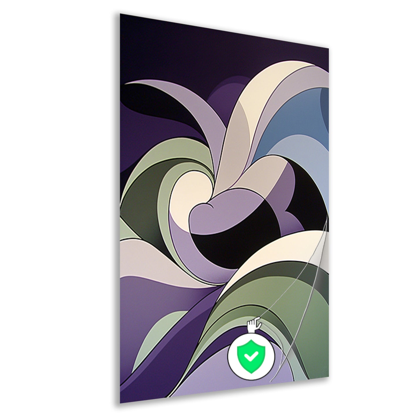 Abstracte kleurrijke vormen in moderne kunst poster