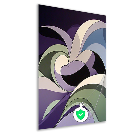 Abstracte kleurrijke vormen in moderne kunst poster