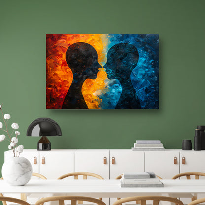 Kosmische Dialoog Tussen Aarde en Ruimte acrylglas