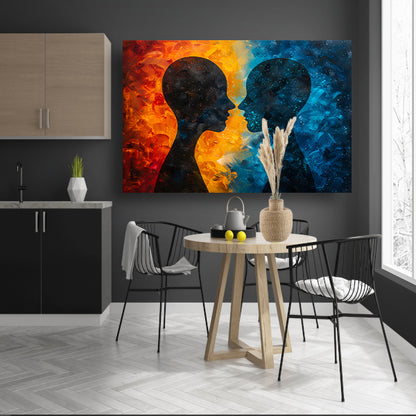 Kosmische Dialoog Tussen Aarde en Ruimte poster