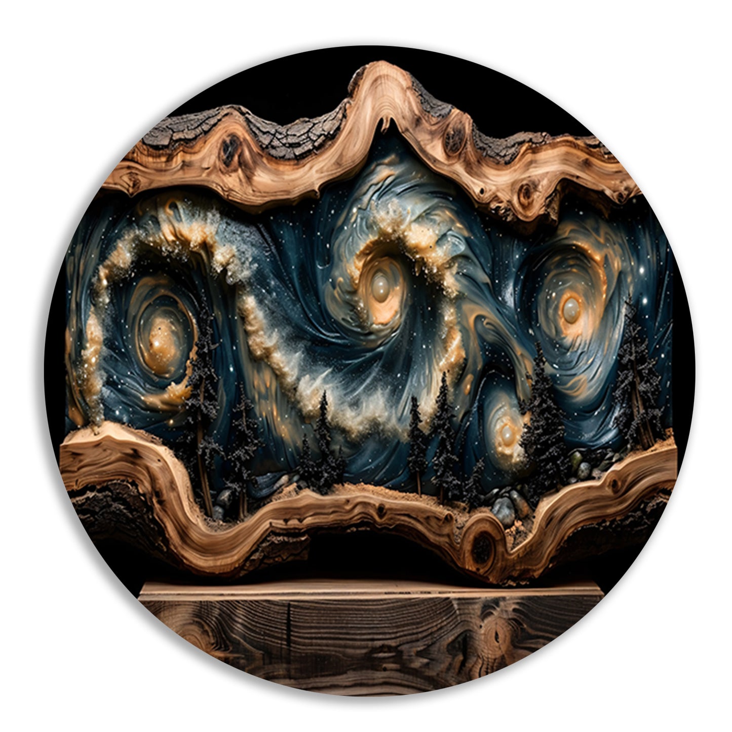 Houten sterrenhemel wanddecoratie forex muurcirkel