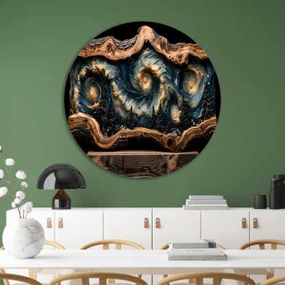 Houten sterrenhemel wanddecoratie forex muurcirkel