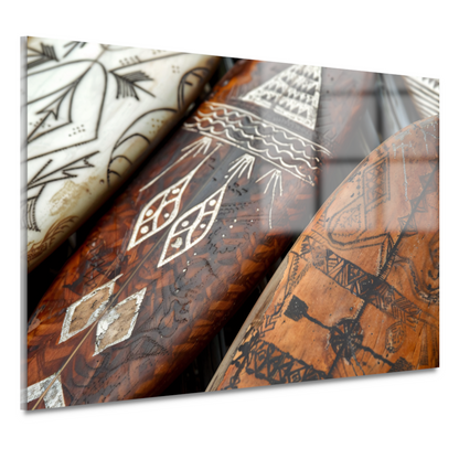 Moderne Houten Surfplanken Muurdecoratie acrylglas