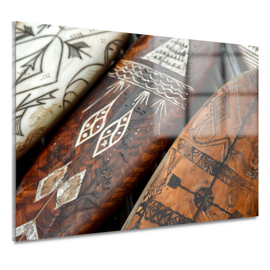 Moderne Houten Surfplanken Muurdecoratie acrylglas