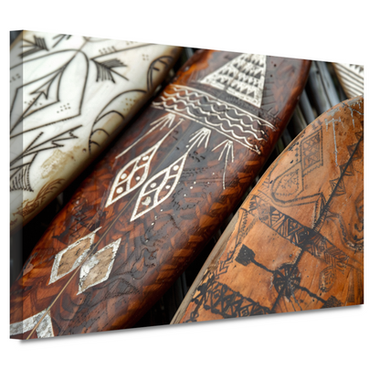 Moderne Houten Surfplanken Muurdecoratie canvas