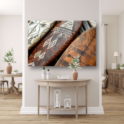 Moderne Houten Surfplanken Muurdecoratie canvas